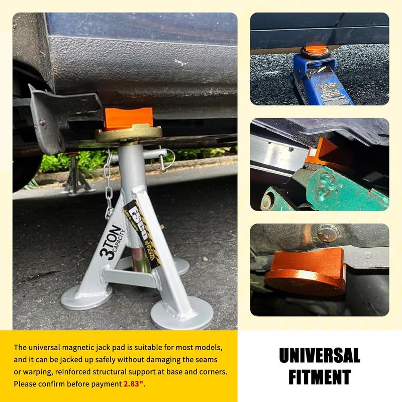 ZOSANY Universal Magnetic Jack Pad, Pinch Weld Jack Adapter with Large Slotted, Aluminum Grooved Pinch Weld Frame Rail Adapter (4PCS) - Image 5